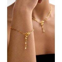 Katie Loxton Gold-Plated Waterproof Cubic Zirconia Bracelet Gold