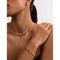 Katie Loxton Gold-Plated Waterproof Tiger's Eye Bracelet Gold Mix
