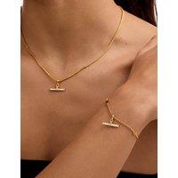 Katie Loxton Gold-Plated Waterproof T-Bar Bracelet Gold