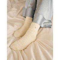 Katie Loxton Embroidered Star Fluffy Socks Gift Box White