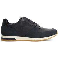 Dune London Leather Trainers Navy