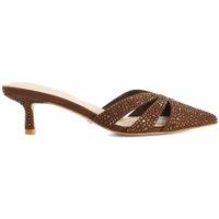 Dune London Slip On Stiletto Heel Mules Brown