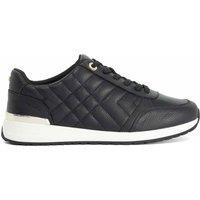Dune London Evelie Suede Lace Up Trainers Black