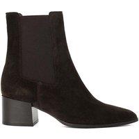 Dune London Leather Pointed Toe Chelsea Boots Brown