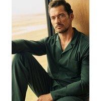 David Gandy Wellwear Cotton Modal Blend Pyjama Set Dark Green
