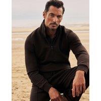 David Gandy Wellwear Cotton Rich Pin Tuck Joggers Chocolate