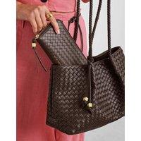 Katie Loxton Faux Leather Weave Purse Chocolate