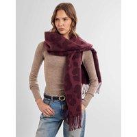 Katie Loxton Leopard Print Blanket Scarf Red Mix