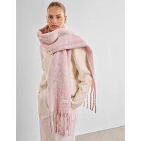 Katie Loxton Brushed Striped Tassel Scarf Pink Mix