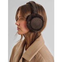 Katie Loxton Faux Suede Earmuffs Chocolate