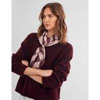 Katie Loxton Satin Checked Scarf Pink Mix