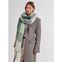 Katie Loxton Brushed Checked Tassel Scarf Green Mix