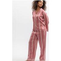 Cyberjammies Fable and Eve Modal Rich Striped Wide Leg Pyjama Set Blush