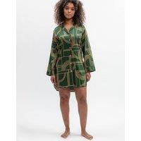 Cyberjammies Fable and Eve Cotton Modal Geometric Nightshirt Green Mix