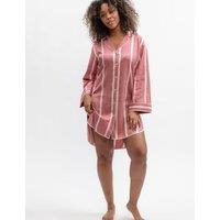 Cyberjammies Modal Rich Striped Nightshirt Blush