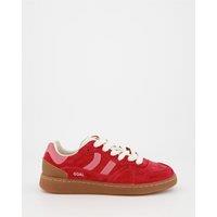 Coolway Goal Suede Lace Up Trainers Red