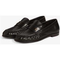 HOBBS Leather Slip On Loafers Black