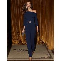 SOSANDAR Belted Jumpsuit Navy