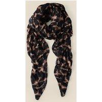 SOSANDAR Leopard Print Scarf Brown Mix