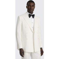 MOSS Tailored Fit Wool Blend Tuxedo Jacket Light Cream