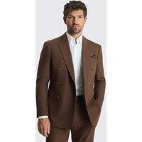 MOSS Slim Fit Flannel Stretch Suit Jacket Brown