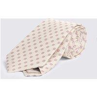 MOSS Floral Geometric Pure Silk Tie Cream Mix