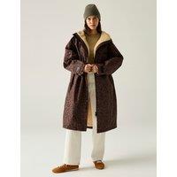 Regatta Waterproof Hooded Padded Jacket Brown Mix