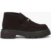 Steve Madden Suede Flat Round Toe Ankle Boots Brown