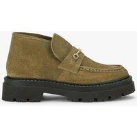 Steve Madden Suede Flat Round Toe Ankle Boots Green