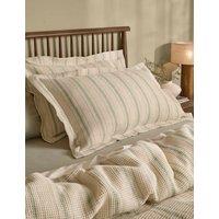 YARD Pure Cotton Selby Waffle Pillowcase Green Mix