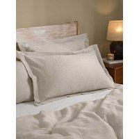 YARD Pure Cotton Hebden Waffle Pillowcase Stone