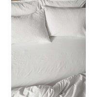 YARD Hebden Pure Cotton Washed Fitted Sheet Soft White