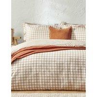 YARD Washed Cotton Barton Gingham Bedding Set Beige Mix