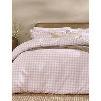 YARD Washed Cotton Barton Gingham Bedding Set Pink Mix