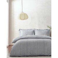 YARD Washed Cotton Barton Gingham Bedding Set Navy Mix