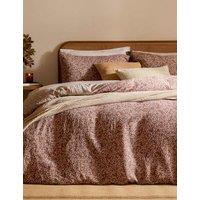 YARD Perrie Leaf Pure Cotton Muslin Bedding Set Burgundy Mix
