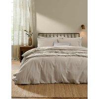 YARD Hebden Pure Cotton Seersucker Bedding Set Stone