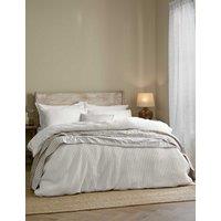 YARD Pure Cotton Percale Hebden Waffle Bedding Set Grey Mix