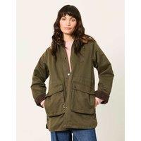 FatFace Cotton Rich Utility Jacket Olive