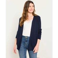 FatFace Cotton Blend Edge to Edge Longline Cardigan Navy