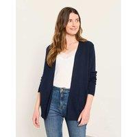 FatFace Cotton Blend Edge to Edge Longline Cardigan Navy