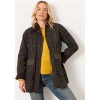 FatFace Pure Cotton Checked Utility Jacket Green Mix