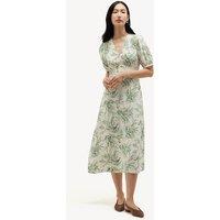HOBBS Floral V-Neck Skater Tea Dress White Mix