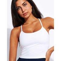 Beyond Yoga Spacedye Slim Racer Back Crop Top White