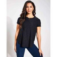 Beyond Yoga Featherweight On The Down Low Relaxed Top Black