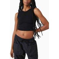 FP Movement Free Throw Rib Crop Vest Top Black