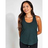 Girlfriend Collective Reset Relaxed Vest Top Dark Green