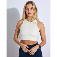 Girlfriend Collective Dylan Cropped Sports Bra Ivory