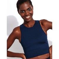 Girlfriend Collective Dylan Cropped Sports Bra Navy