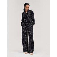 Chinti & Parker Polka Dot Straight Leg Trousers Black